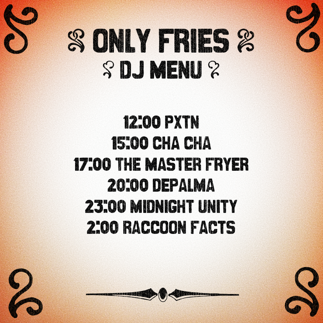 OnlyFries DJ Menu
